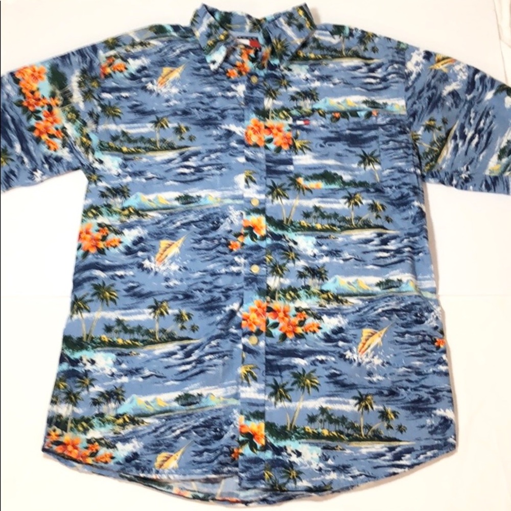 Vintage Tommy Hilfiger button up Hawaiian Shirt XL